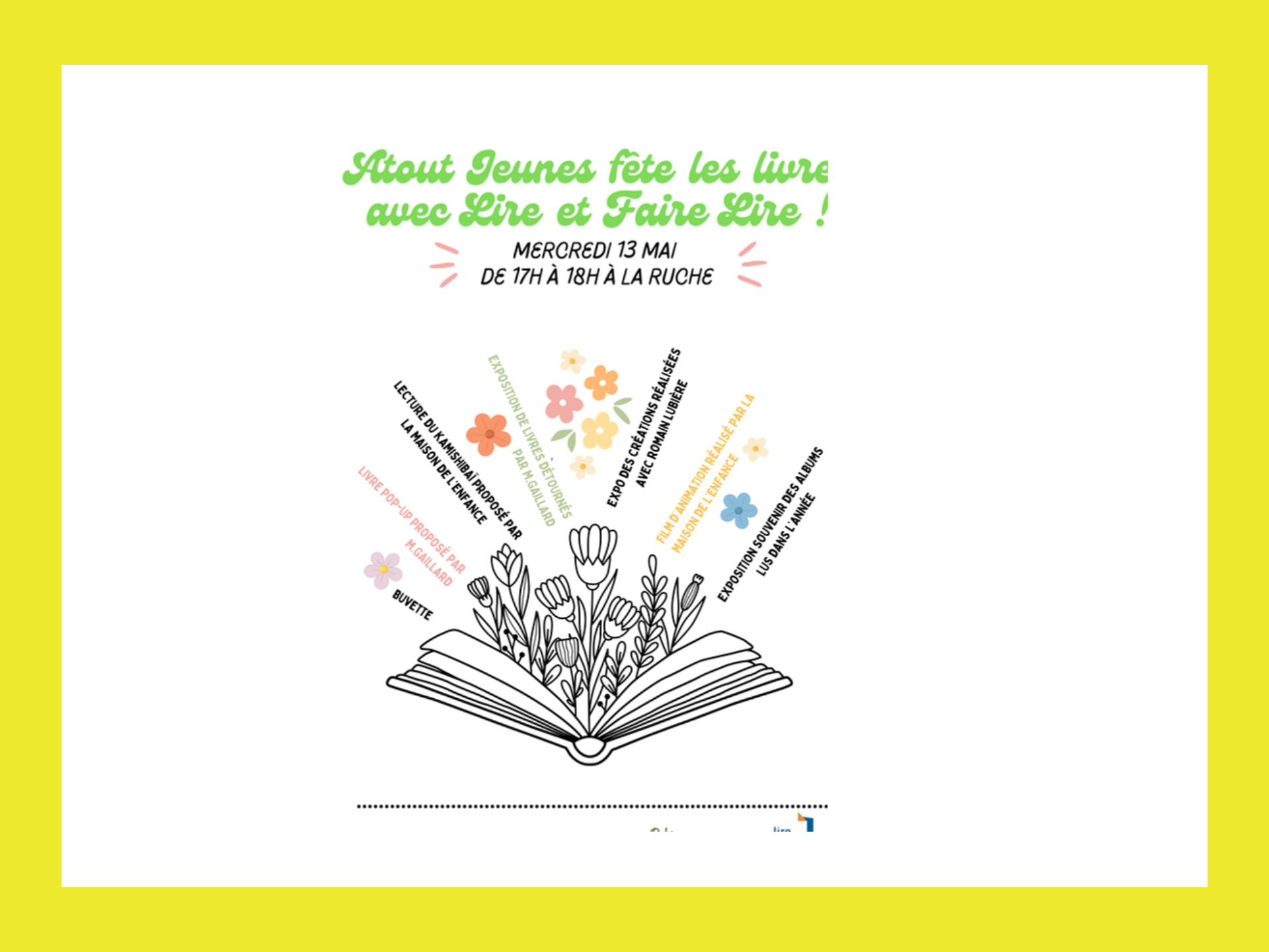 Atoutjeunes fête les livres avec lire et faire lire